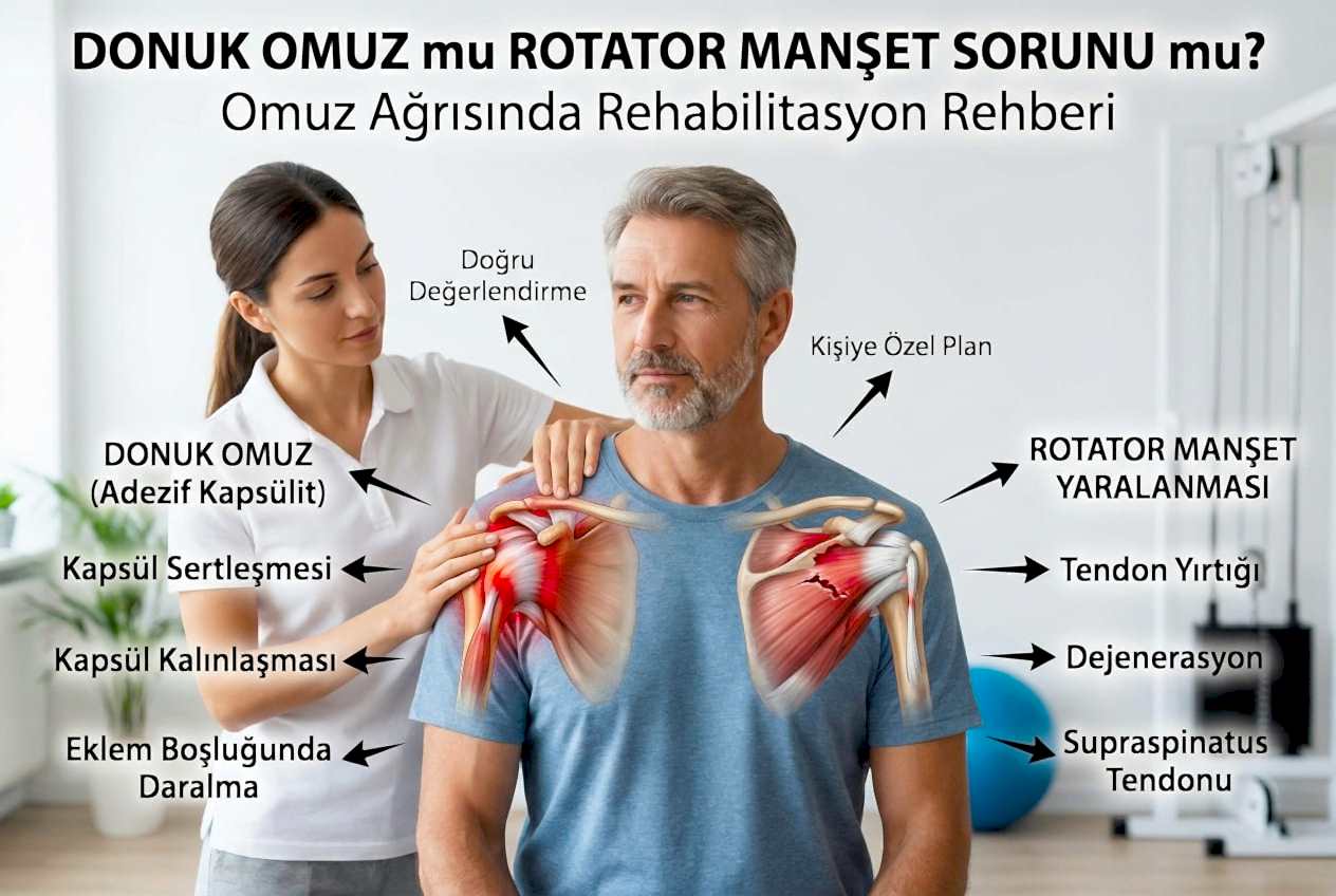 Donuk Omuz mu Rotator Manşet Sorunu mu? Omuz Gəncəsında Rehabilitasyon Rehberi