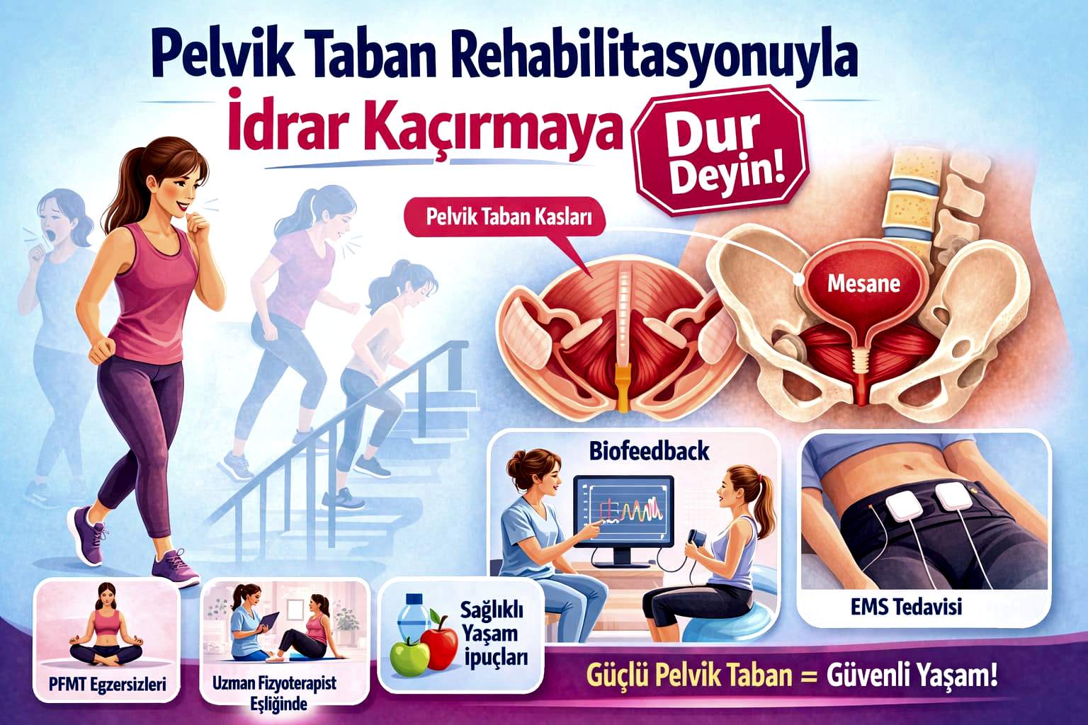 Pelvik Taban Rehabilitasyonuyla İdrar Kaçırmaya Dur Deyin
